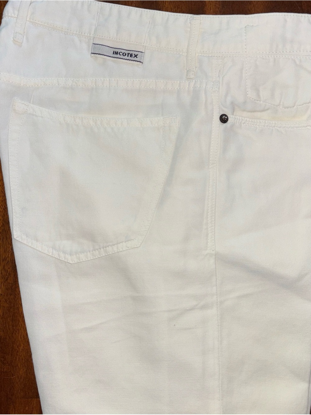Incotex Chinolino Cotton/Linen Slim Trousers Sz 38